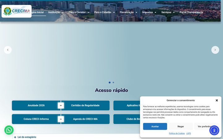 Zrzut ekranu crecima.gov.br