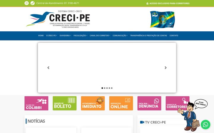 Zrzut ekranu crecipe.gov.br