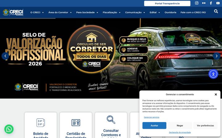 Screenshot of creciro.gov.br