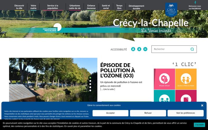 Screenshot of crecylachapelle.eu