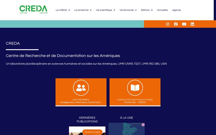 Screenshot of creda.cnrs.fr