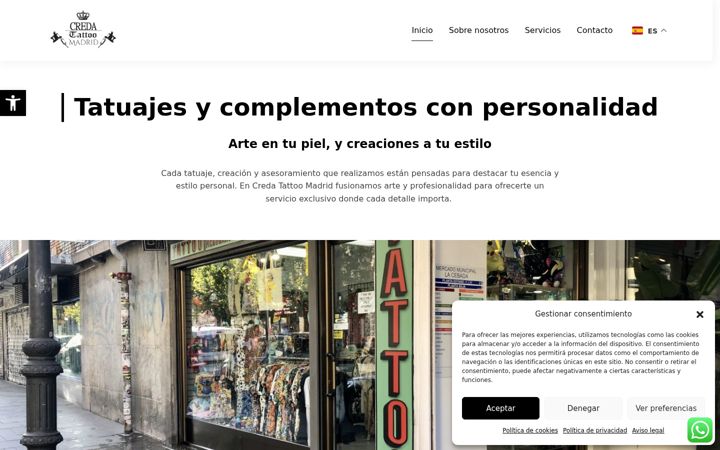 Screenshot of credatattoomadrid.com