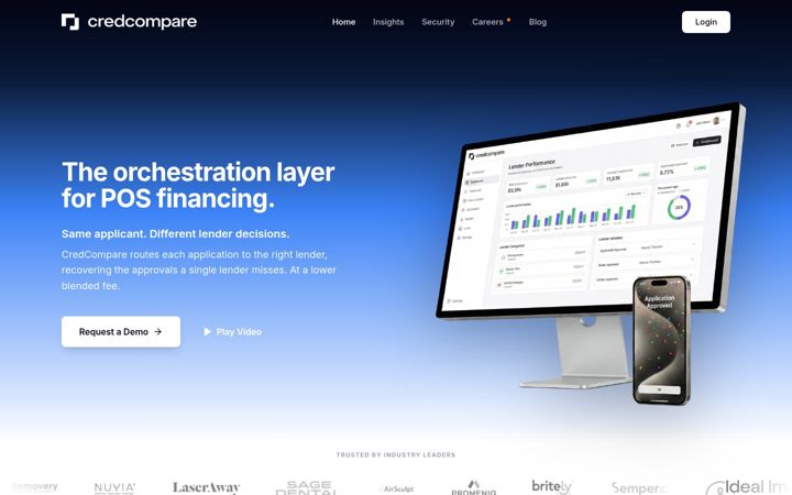 Screenshot of credcompare.com