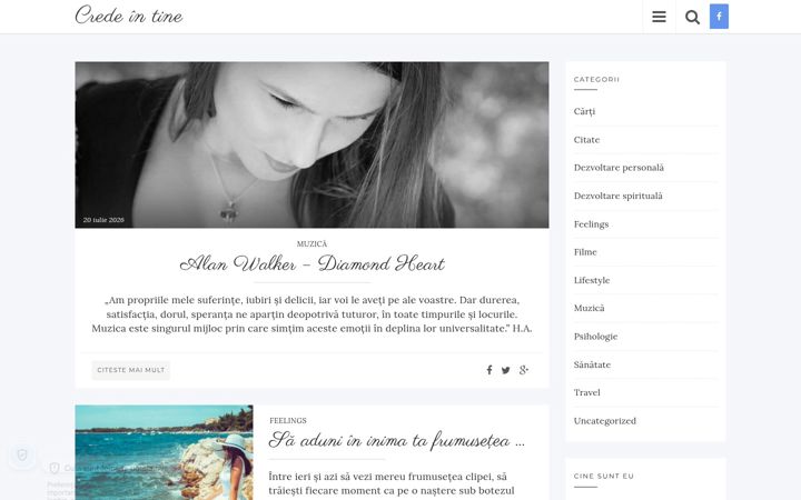 Screenshot of credeintine.com