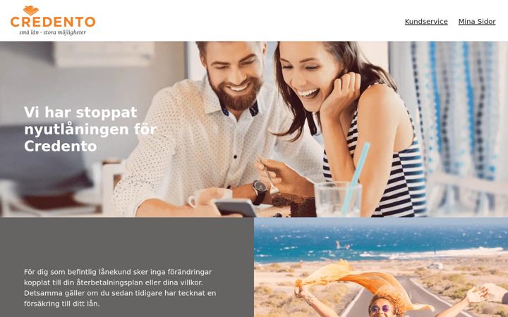 Screenshot of credento.se