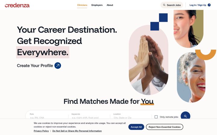 Screenshot of credenzahealth.com