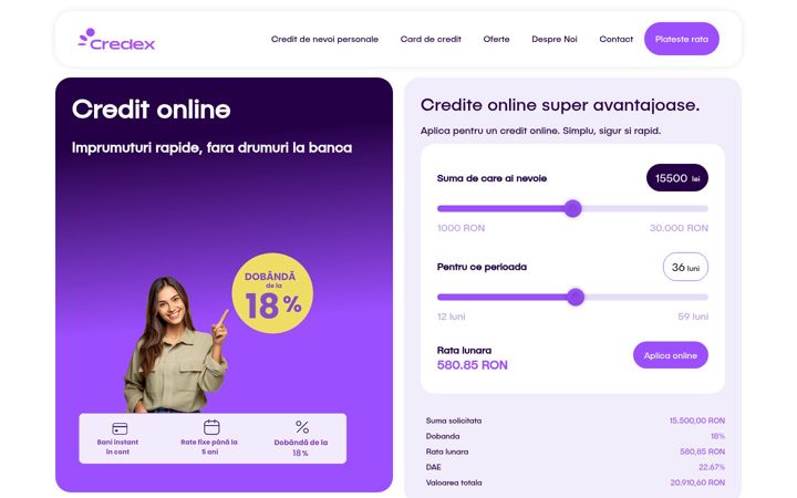 Screenshot of credex-ifn.ro