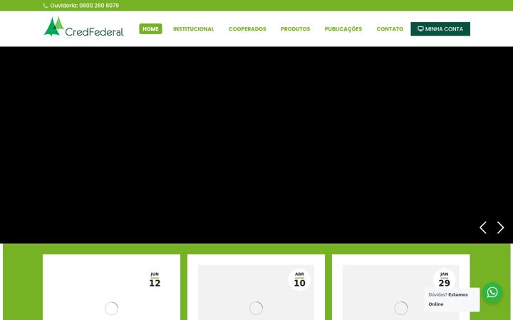 Screenshot van credfederal.coop.br