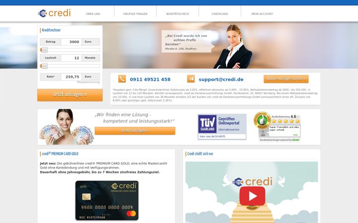 Screenshot of credi.de