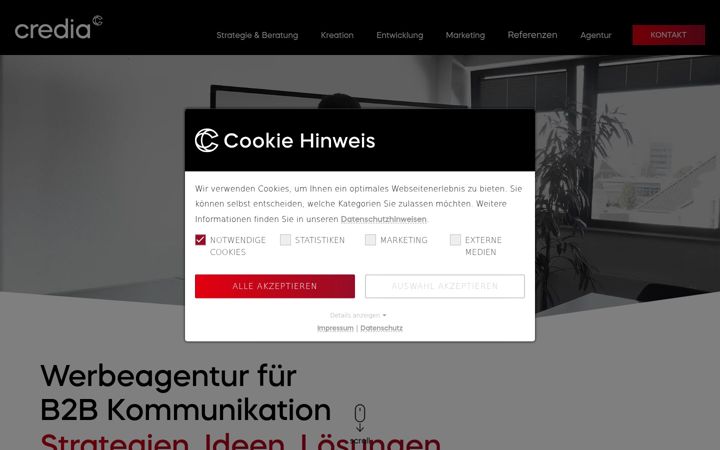 Screenshot of credia.de