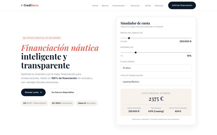 Screenshot of credibarco.com