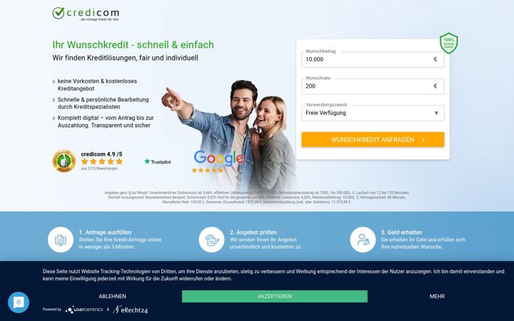 Screenshot of credicom.de