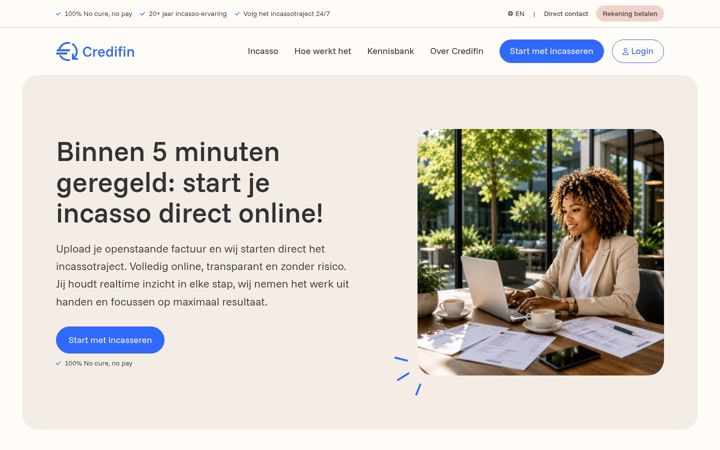 Screenshot of credifin.nl