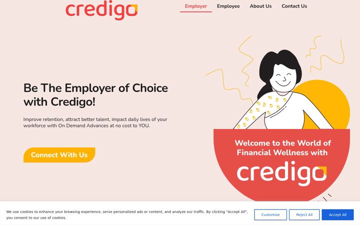 Snímek obrazovky credigo.in