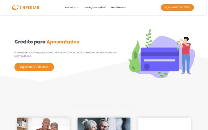 Screenshot of credimil.com.br