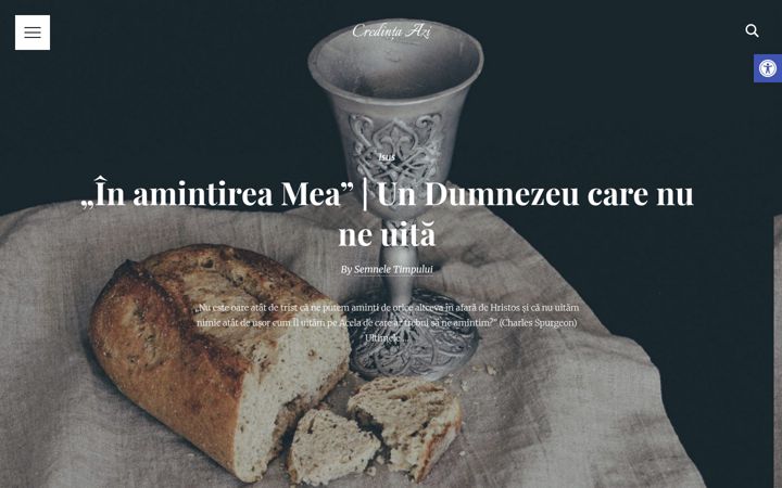 Screenshot of credinta-azi.ro