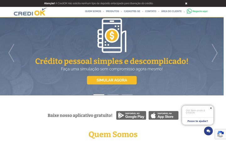 Screenshot of crediok.com.br