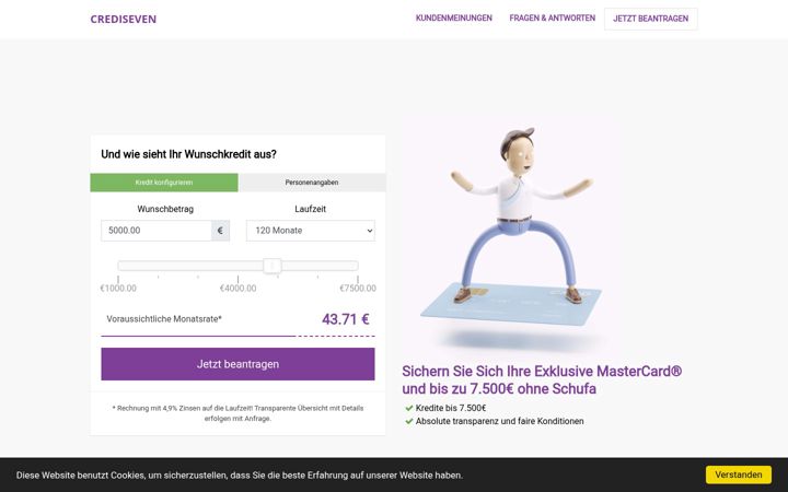 Screenshot of crediseven.com