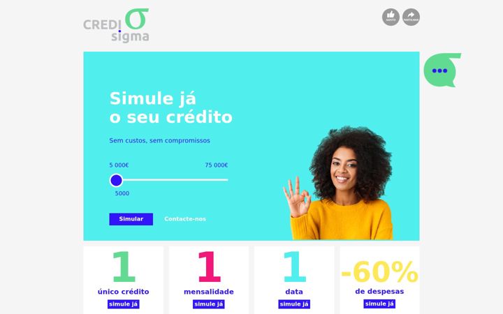 Screenshot van credisigma.pt