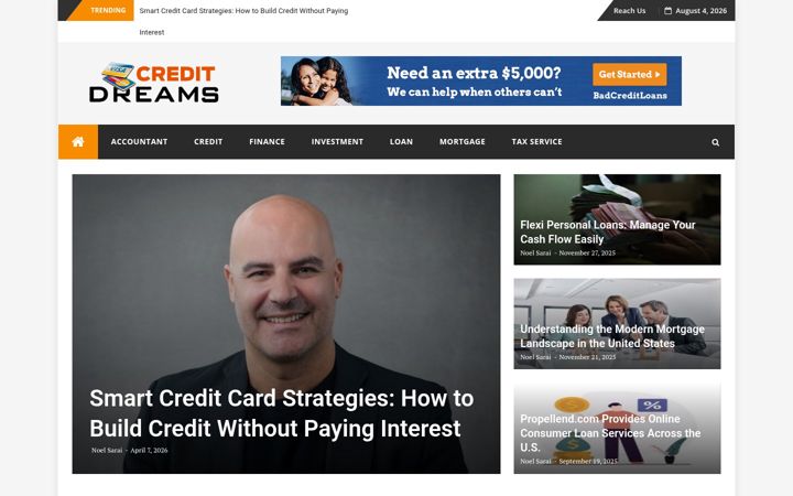Screenshot of credit-dreams.com