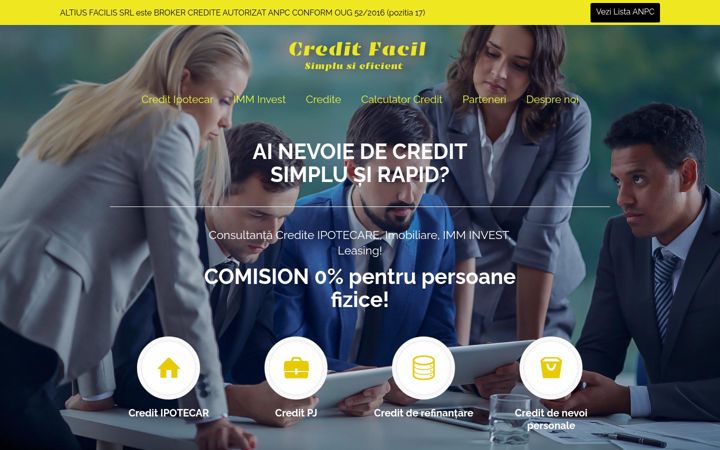 Screenshot of credit-facil.ro