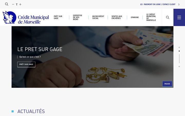 Screenshot of credit-municipal-marseille.fr