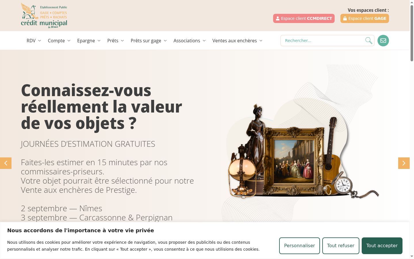Screenshot tal-banner tal-kunsens muri qabel kwalunkwe interazzjoni
