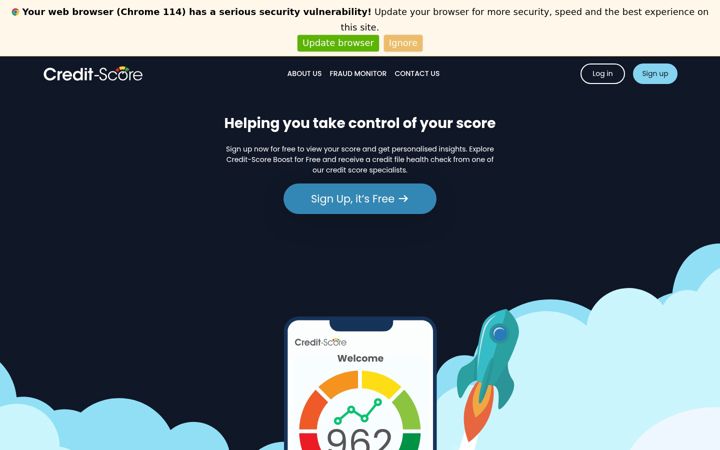 Screenshot of credit-score.com