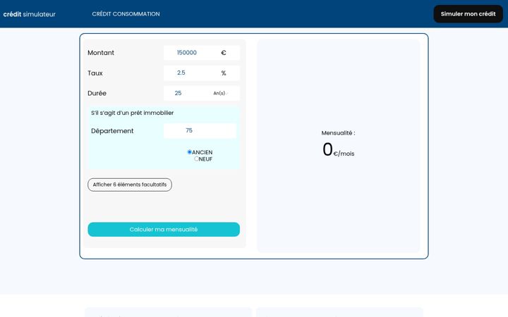 Screenshot of credit-simulateur.fr