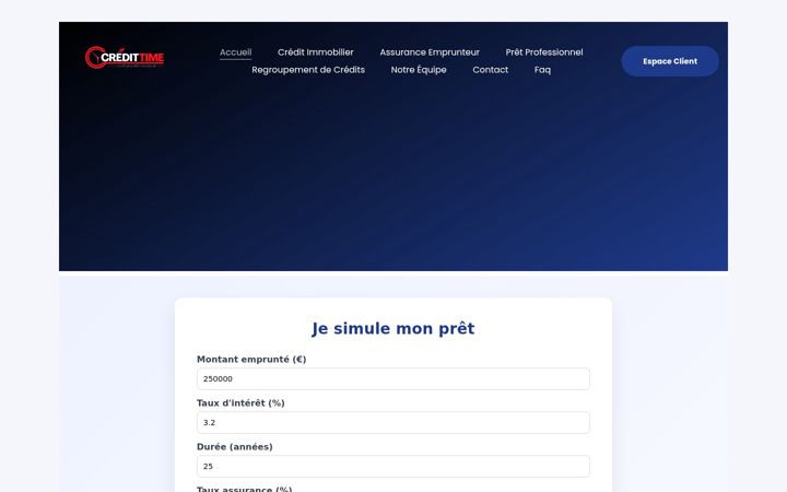 Screenshot of credit-time.fr