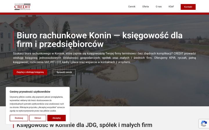Captură de ecran a credit.konin.pl