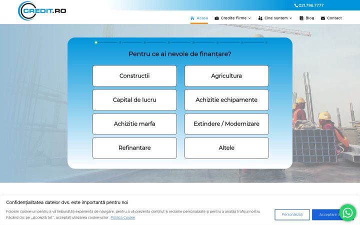 Screenshot of credit.ro