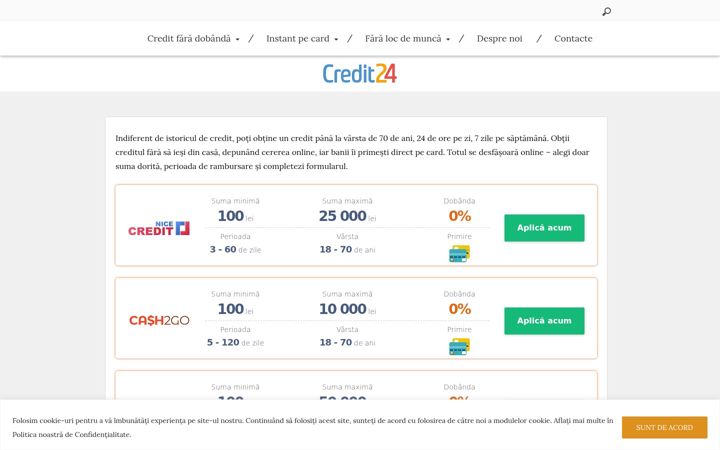 Screenshot of credit24-ro.com