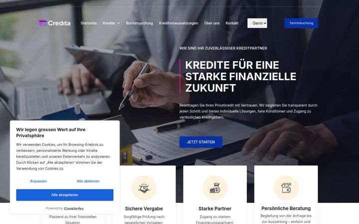 Screenshot of credita.ch
