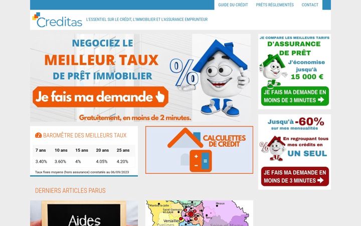 Ekrānuzņēmums no creditas.fr