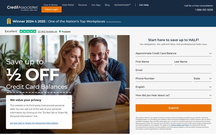 Screenshot of creditassociates.com