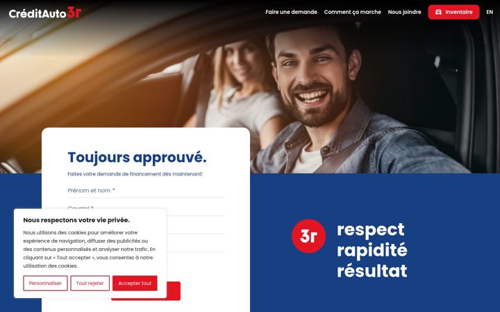 Screenshot of creditauto3r.com