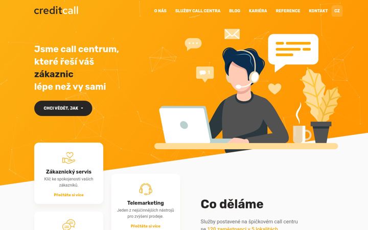 Screenshot stránky creditcall.cz
