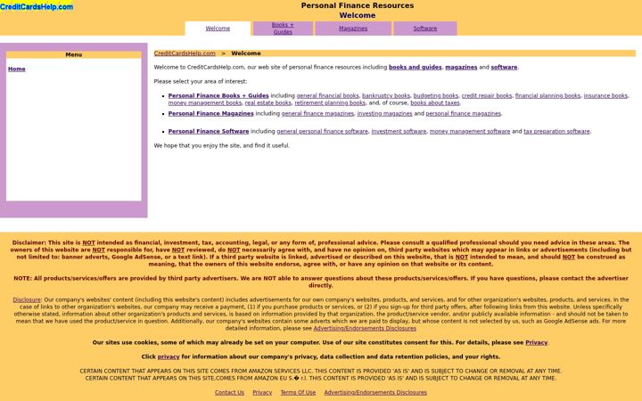 Screenshot of creditcardshelp.com