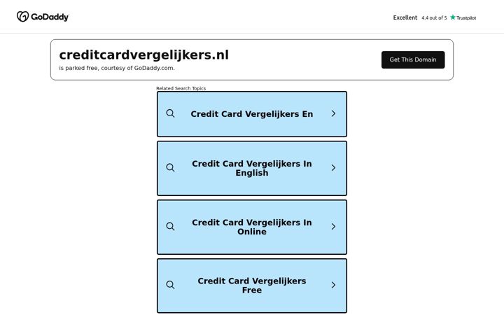 Screenshot of creditcardvergelijkers.nl