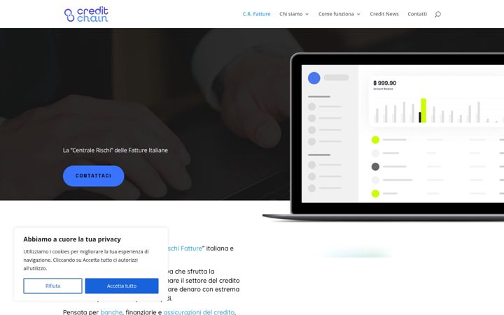 Screenshot of creditchain.finance