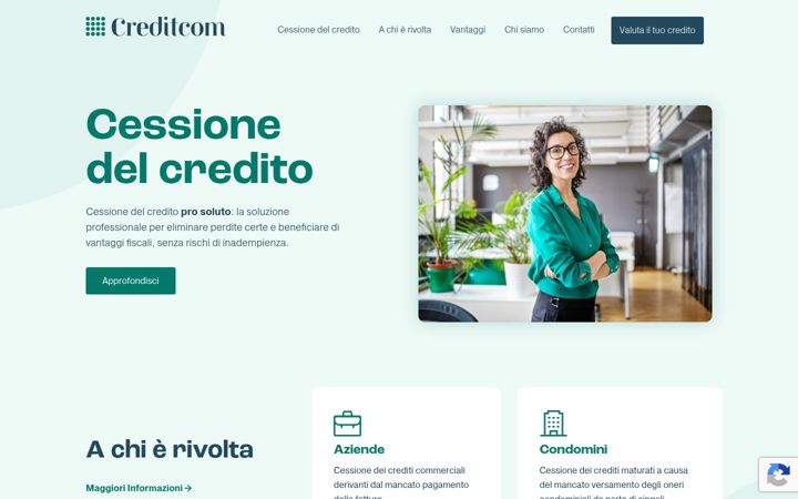 Kuvakaappaus sivustosta creditcom.it