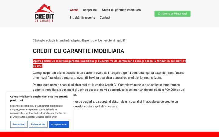 Screenshot of creditcugarantie.ro