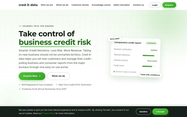 Skärmbild av creditdata.co.za