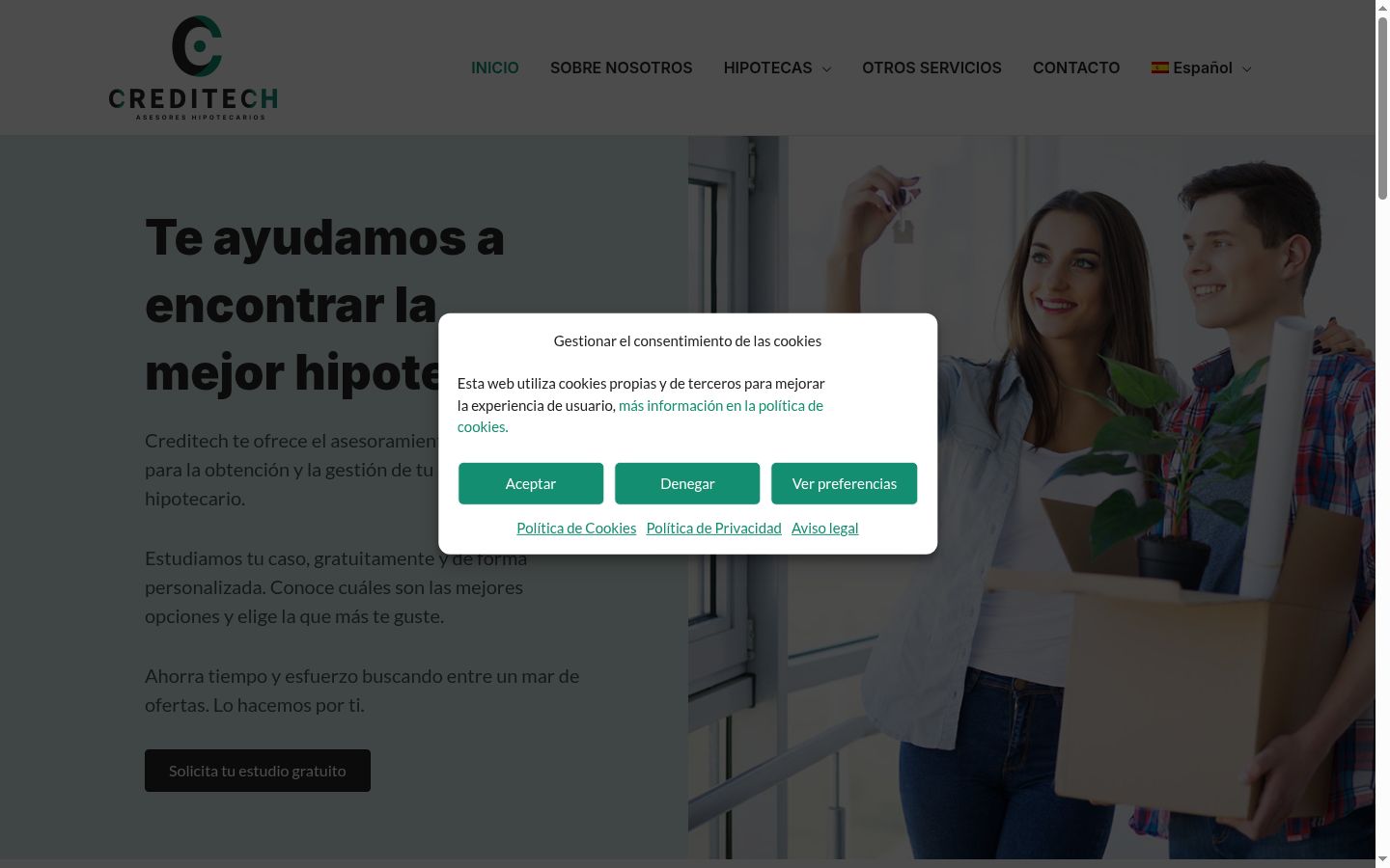 Screenshot of the consent banner shown before any interaction