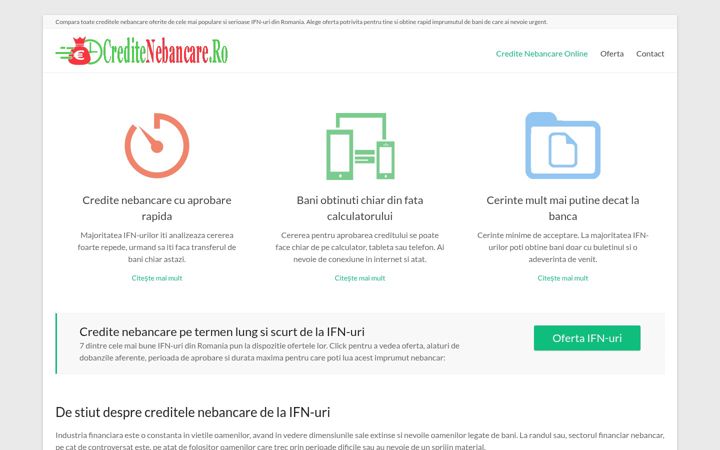 Screenshot of creditenebancare.ro