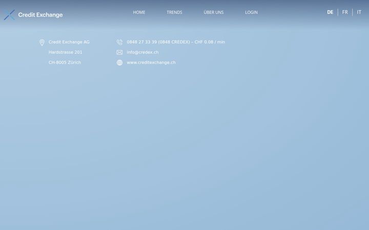 Screenshot of creditexchange.ch
