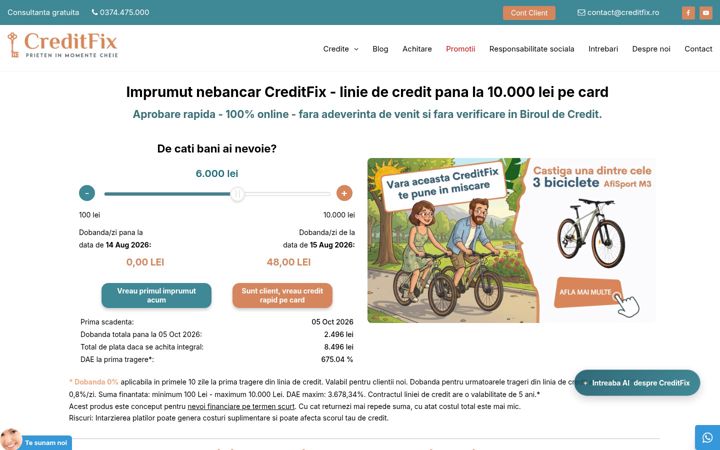 Screenshot of creditfix.ro