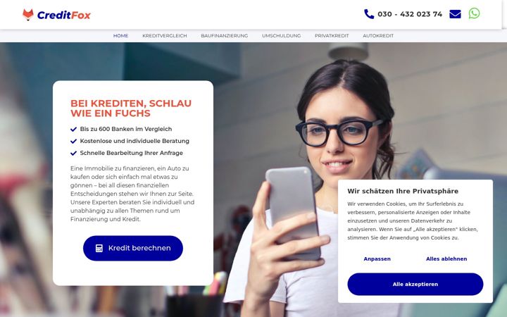 Screenshot of creditfox.de