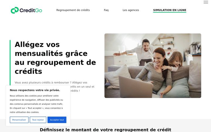 Screenshot of creditgo.be